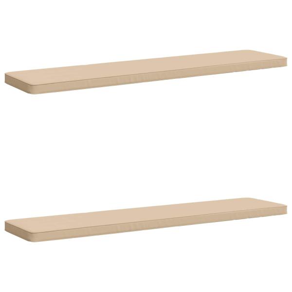 ARDEBO.de - 2-teilige Bankkissen VUGHT 2 stk. 100 % Polyester Creme
