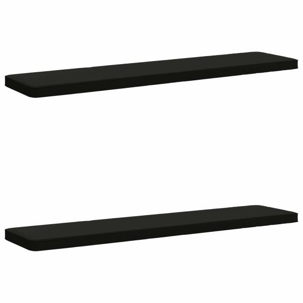 ARDEBO.de - 2-teilige Bankkissen VUGHT 2 stk. 100 % Polyester Schwarz
