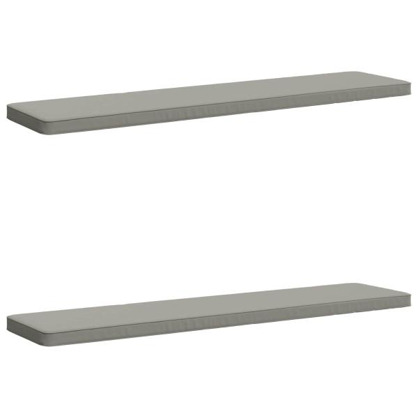 ARDEBO.de - 2-teilige Bankkissen VUGHT 2 stk. 100 % Polyester Grau
