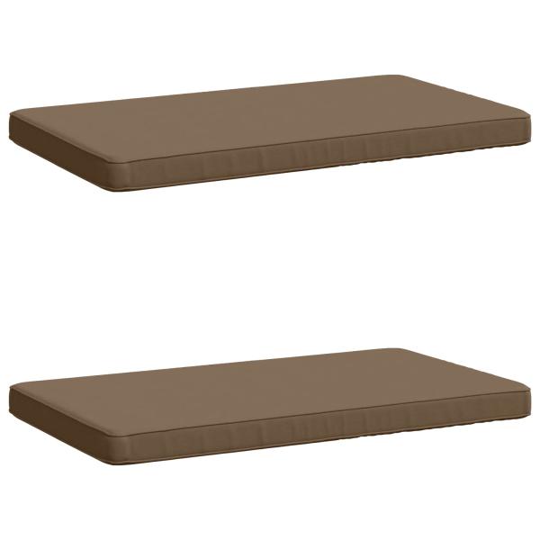 ARDEBO.de - 2-teilige Bankkissen VUGHT 2 stk. 100 % Polyester Taupe