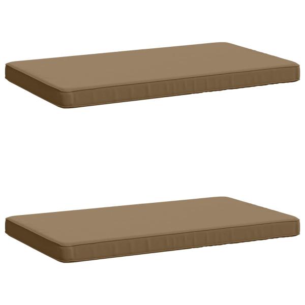 ARDEBO.de - 2-teilige Bankkissen VUGHT 2 stk. 100 % Polyester Taupe