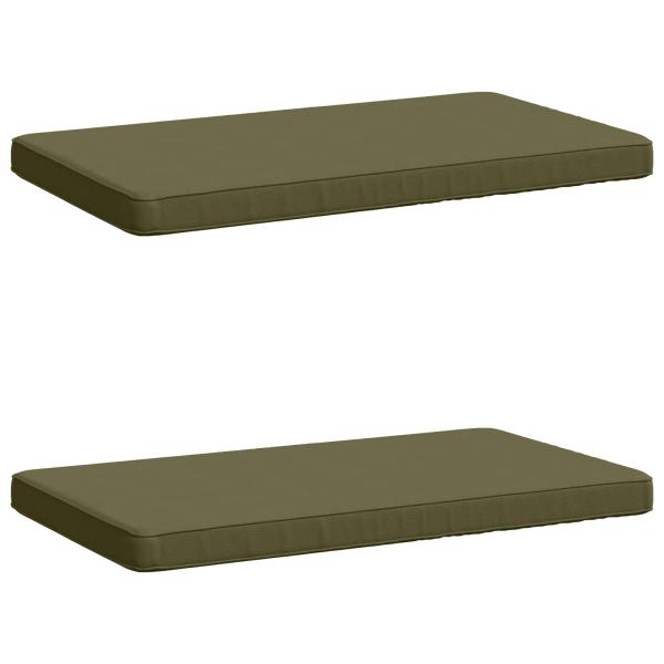 2-teilige Bankkissen VUGHT 2 stk. 100 % Polyester Olivgrün