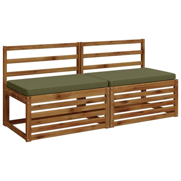 2-teilige Bankkissen VUGHT 2 stk. 100 % Polyester Olivgrün