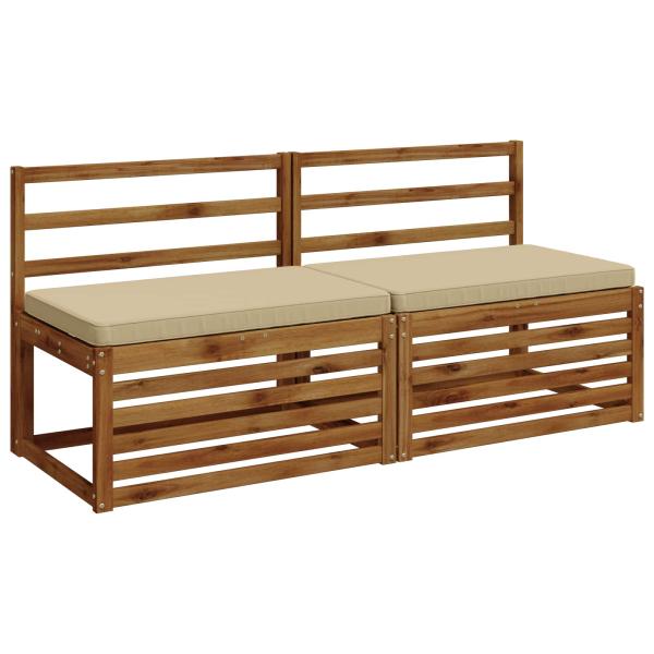 2-teilige Bankkissen VUGHT 2 stk. 100 % Polyester Beige