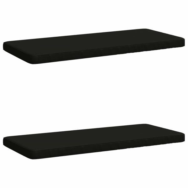 ARDEBO.de - 2-teilige Bankkissen VUGHT 2 stk. 100 % Polyester Schwarz