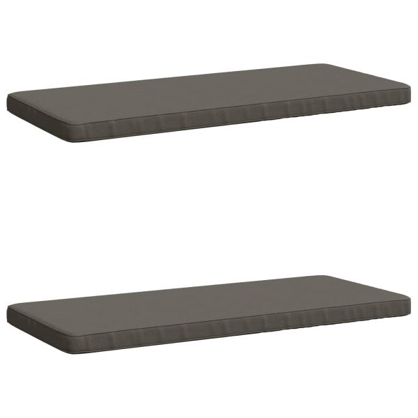 ARDEBO.de - 2-teilige Bankkissen VUGHT 2 stk. 100 % Polyester Grau