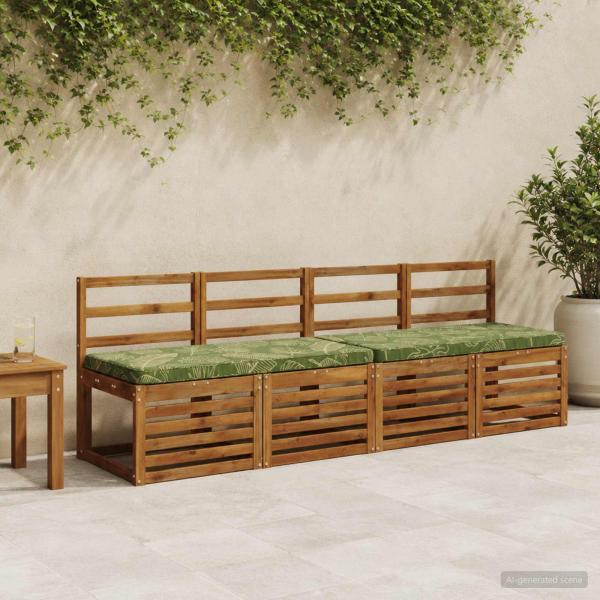 ARDEBO.de - 2-teilige Bankkissen VUGHT 2 stk. 100 % Polyester Blattdesign