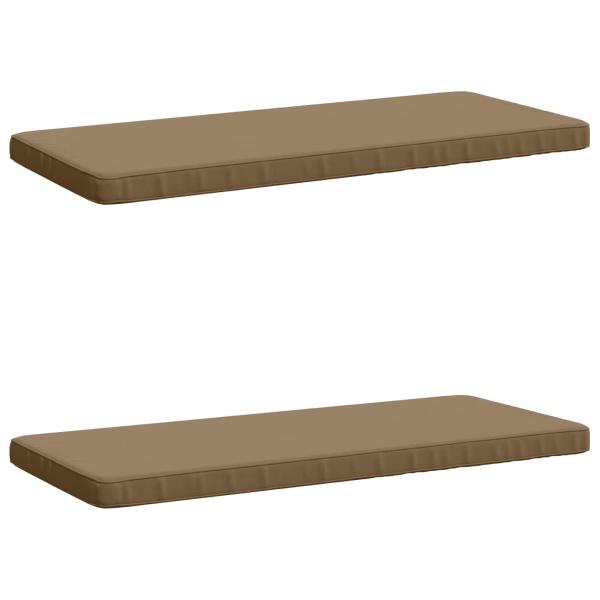 ARDEBO.de - 2-teilige Bankkissen VUGHT 2 stk. 100 % Polyester Taupe