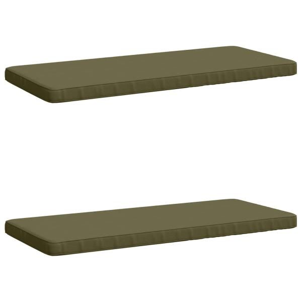 2-teilige Bankkissen VUGHT 2 stk. 100 % Polyester Olivgrün