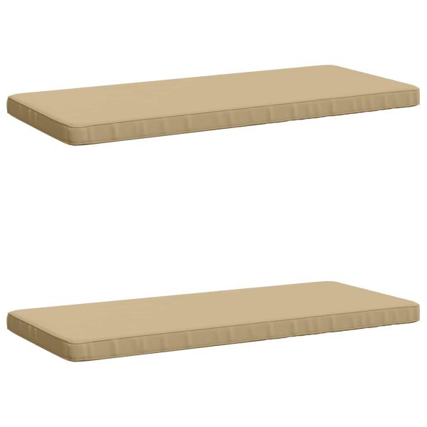 ARDEBO.de - 2-teilige Bankkissen VUGHT 2 stk. 100 % Polyester Beige