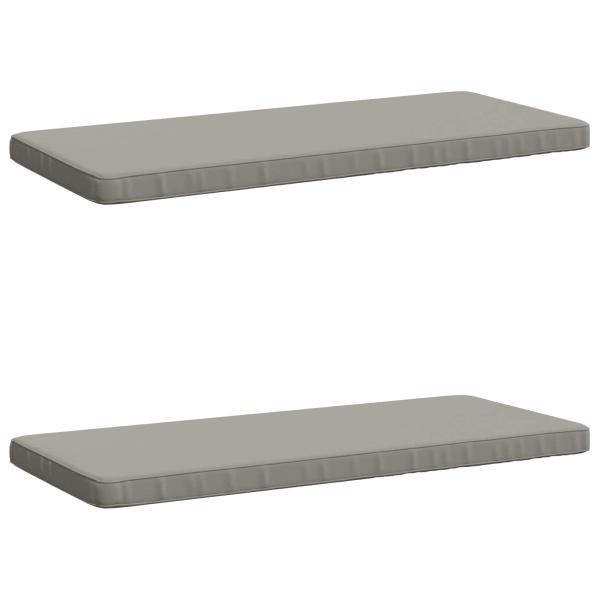 ARDEBO.de - 2-teilige Bankkissen VUGHT 2 stk. 100 % Polyester Grau