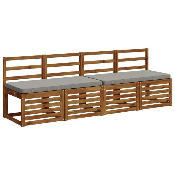 2-teilige Bankkissen VUGHT 2 stk. 100 % Polyester Grau