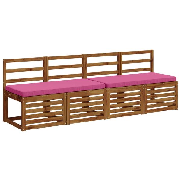 2-teilige Bankkissen VUGHT 2 stk. 100 % Polyester Rosa