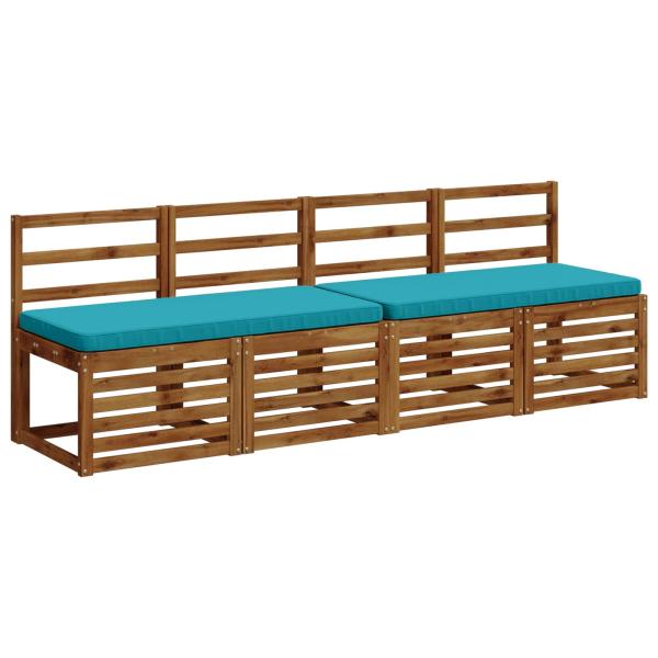 2-teilige Bankkissen VUGHT 2 stk. 100 % Polyester Türkis