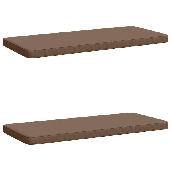 ARDEBO.de - 2-teilige Bankkissen VUGHT 2 stk. 100 % Polyester Taupe