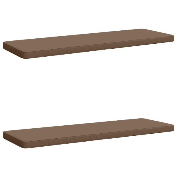 ARDEBO.de - 2-teilige Bankkissen VUGHT 2 stk. 100 % Polyester Taupe