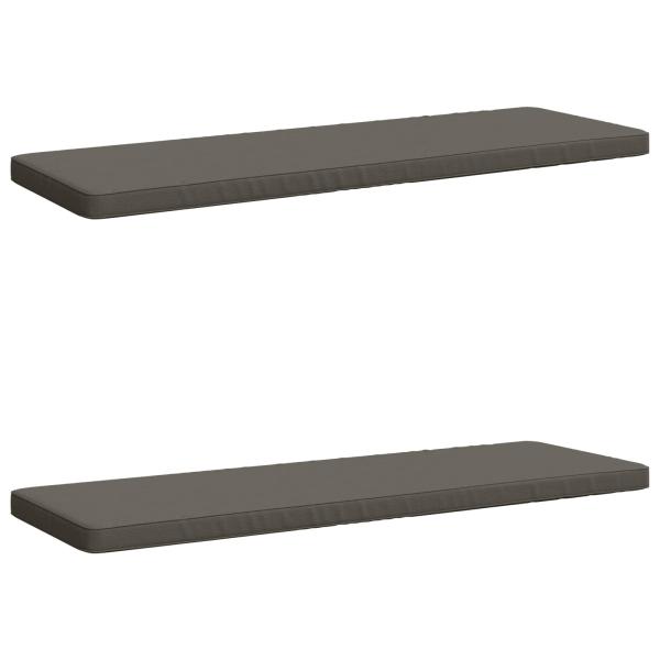 ARDEBO.de - 2-teilige Bankkissen VUGHT 2 stk. 100 % Polyester Grau