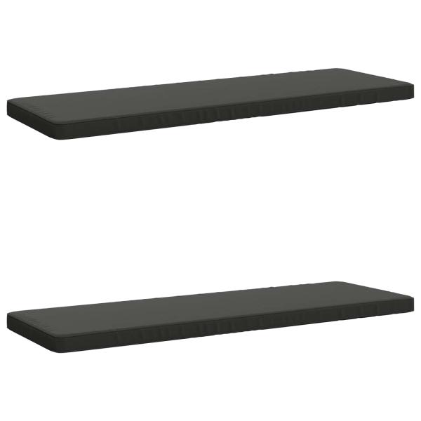 ARDEBO.de - 2-teilige Bankkissen VUGHT 2 stk. 100 % Polyester Anthrazit