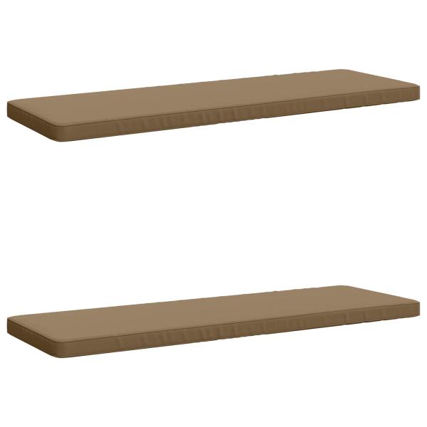 ARDEBO.de - 2-teilige Bankkissen VUGHT 2 stk. 100 % Polyester Taupe
