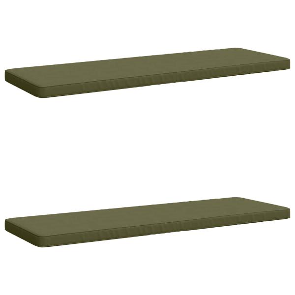 2-teilige Bankkissen VUGHT 2 stk. 100 % Polyester Olivgrün