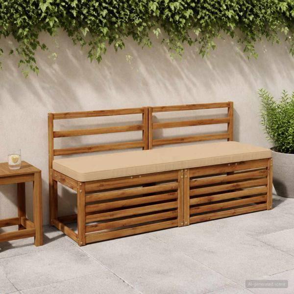 ARDEBO.de - 1-teiliges Bankkissen VUGHT 100 % Polyester Sand