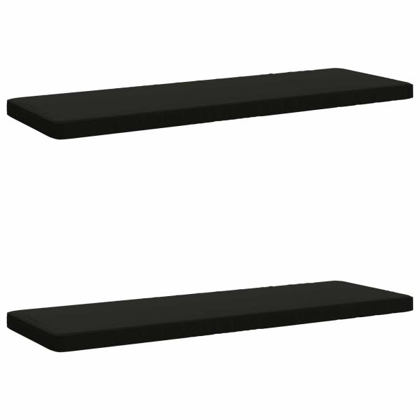 ARDEBO.de - 2-teilige Bankkissen VUGHT 2 stk. 100 % Polyester Schwarz