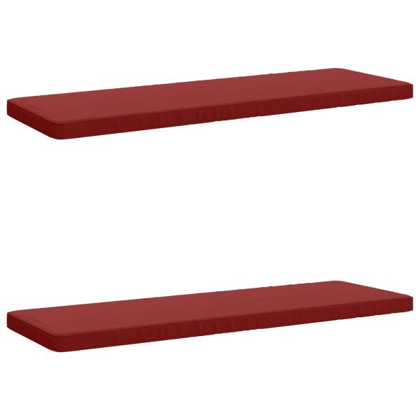 ARDEBO.de - 2-teilige Bankkissen VUGHT 2 stk. 100 % Polyester Weinrot