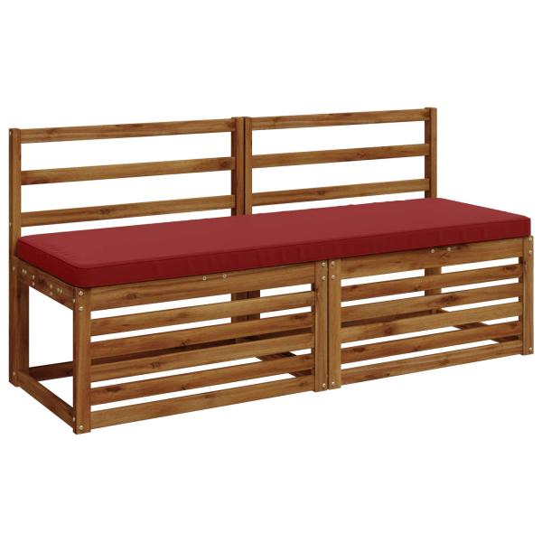 2-teilige Bankkissen VUGHT 2 stk. 100 % Polyester Weinrot