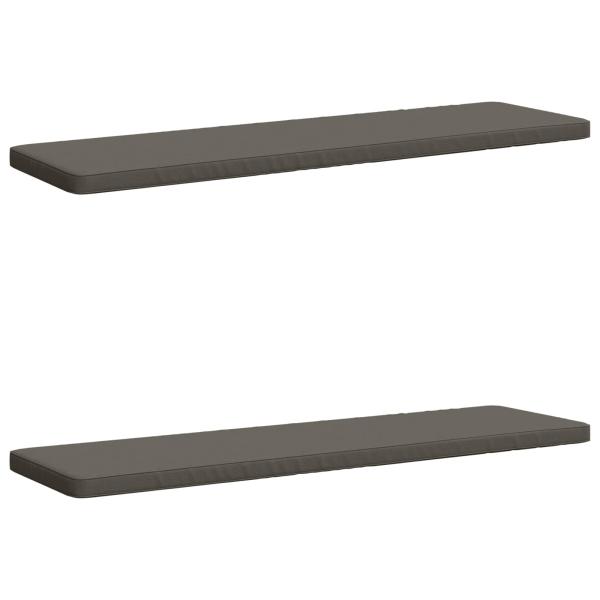 ARDEBO.de - 2-teilige Bankkissen VUGHT 2 stk. 100 % Polyester Grau