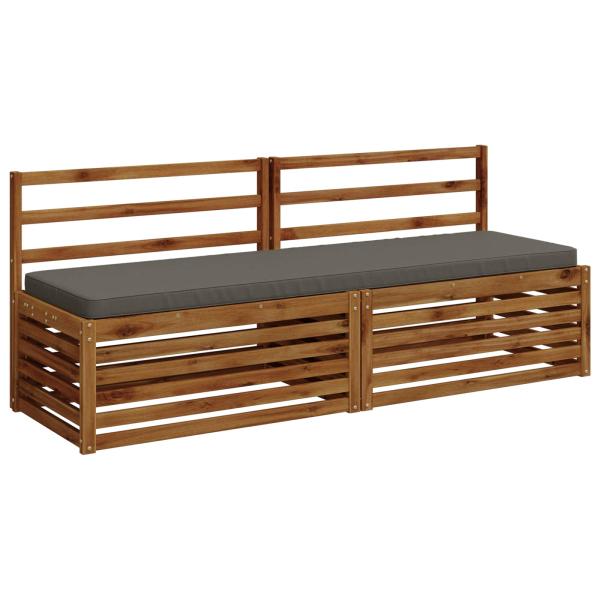2-teilige Bankkissen VUGHT 2 stk. 100 % Polyester Grau