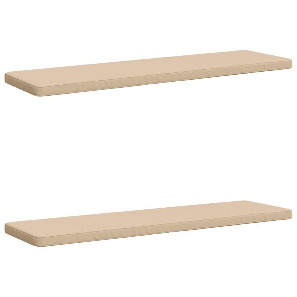 ARDEBO.de - 2-teilige Bankkissen VUGHT 2 stk. 100 % Polyester Creme