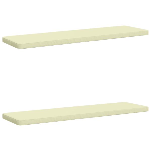 ARDEBO.de - 2-teilige Bankkissen VUGHT 2 stk. 100 % Polyester Creme
