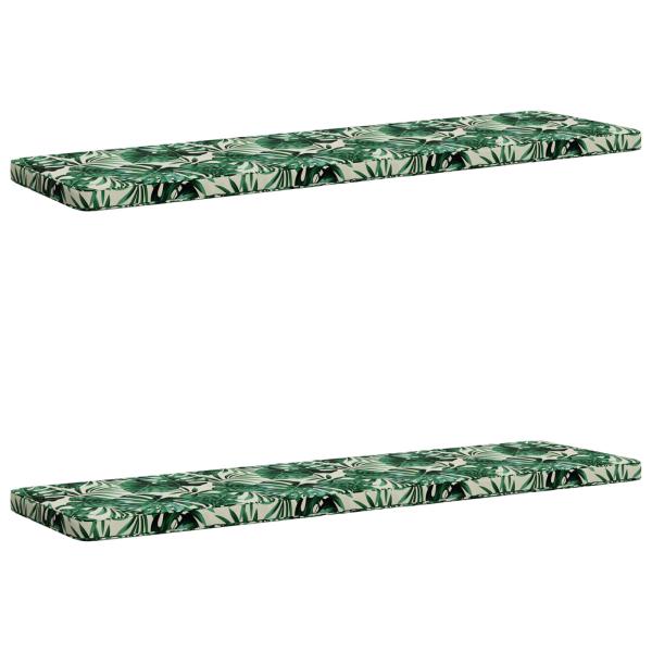 2-teilige Bankkissen VUGHT 2 stk. 100 % Polyester Blattmuster