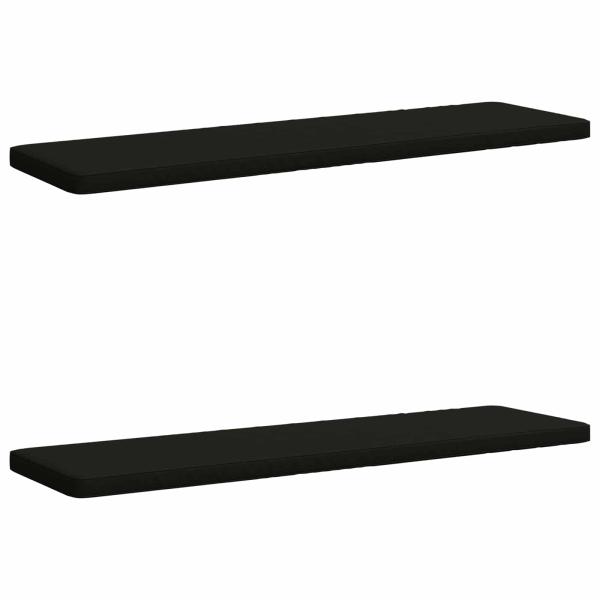 ARDEBO.de - 2-teilige Bankkissen VUGHT 2 stk. 100 % Polyester Schwarz