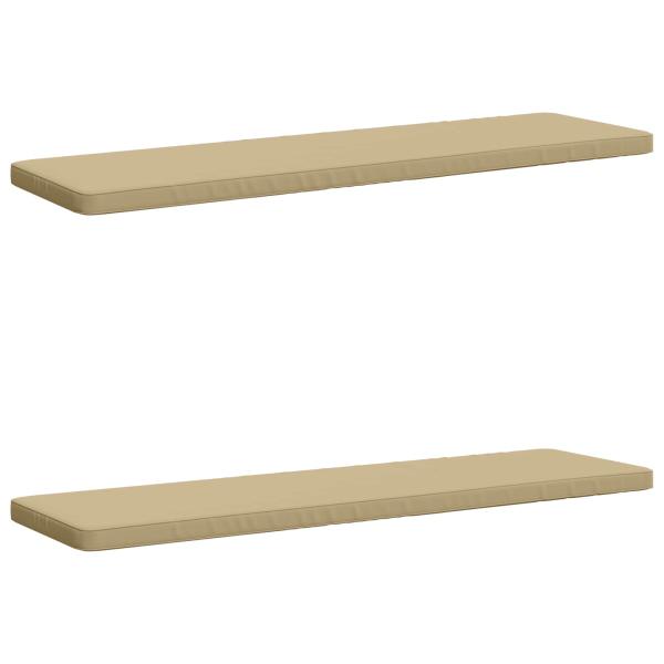 ARDEBO.de - 2-teilige Bankkissen VUGHT 2 stk. 100 % Polyester Beige