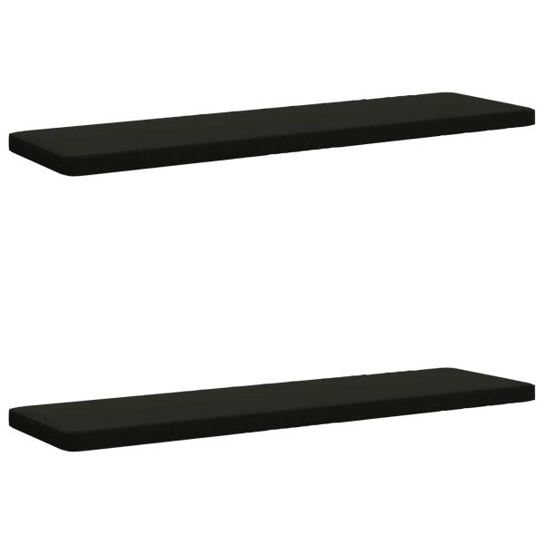 ARDEBO.de - 2-teilige Bankkissen VUGHT 2 stk. 100 % Polyester Schwarz