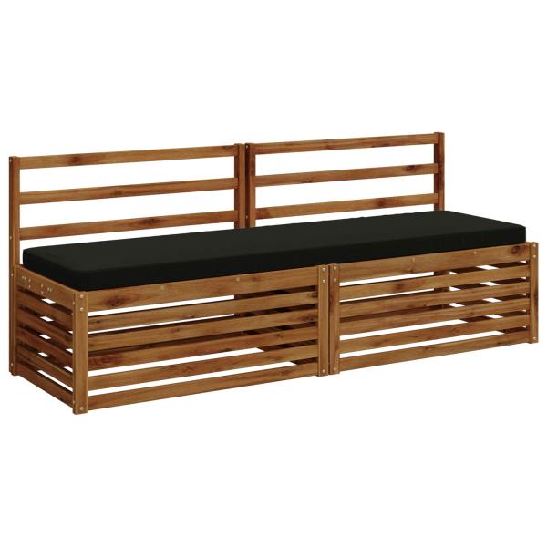 2-teilige Bankkissen VUGHT 2 stk. 100 % Polyester Schwarz