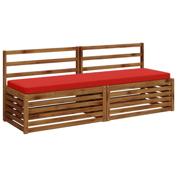 1-teiliges Bankkissen VUGHT 100 % Polyester Rot 180 x 50 x 5 cm