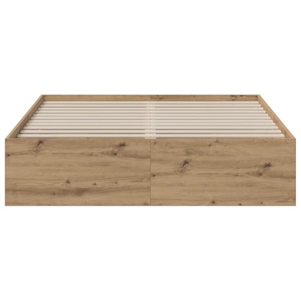 Bettgestell mit Stauraum Artisan-Eiche 120 x 200 cm