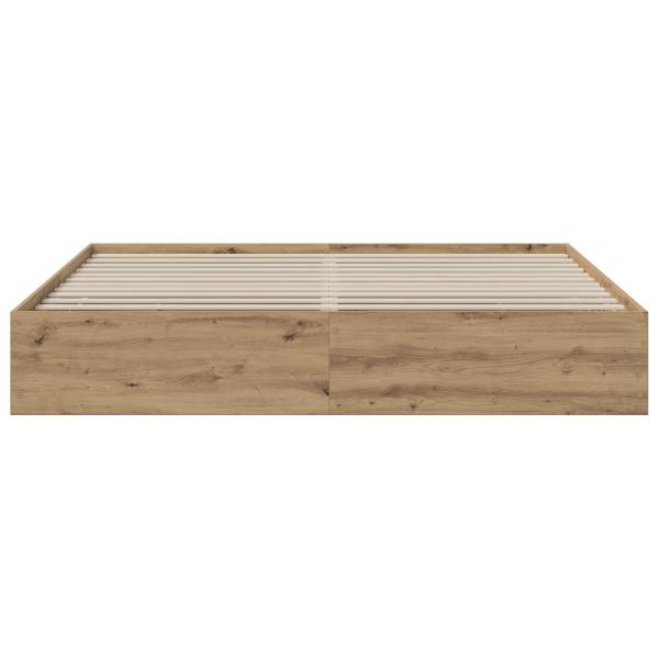 Bettgestell mit Stauraum Artisan-Eiche 180 x 200 cm