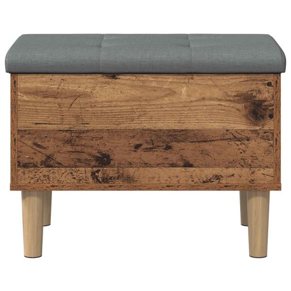 Aufbewahrungsbank mit Kissen Eichenholz 62 x 42 x 46 cm