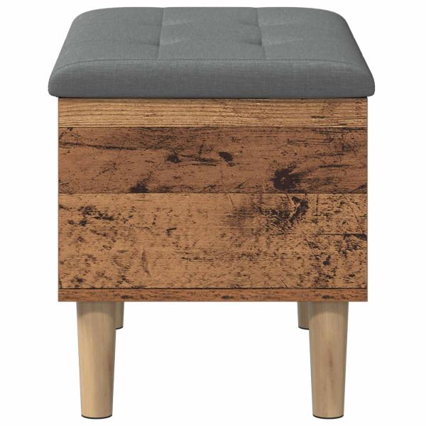 Aufbewahrungsbank mit Kissen Eichenholz 62 x 42 x 46 cm