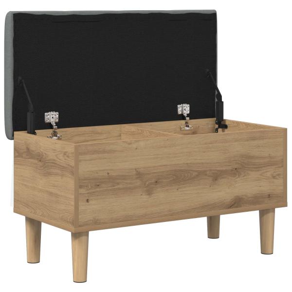 Aufbewahrungsbank mit Kissen Artisan-Eiche 82 x 42 x 46 cm