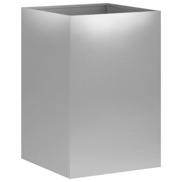 Garten-Pflanzgefäß Silber 40 x 40 x 60 cm Verzinkter Stahl