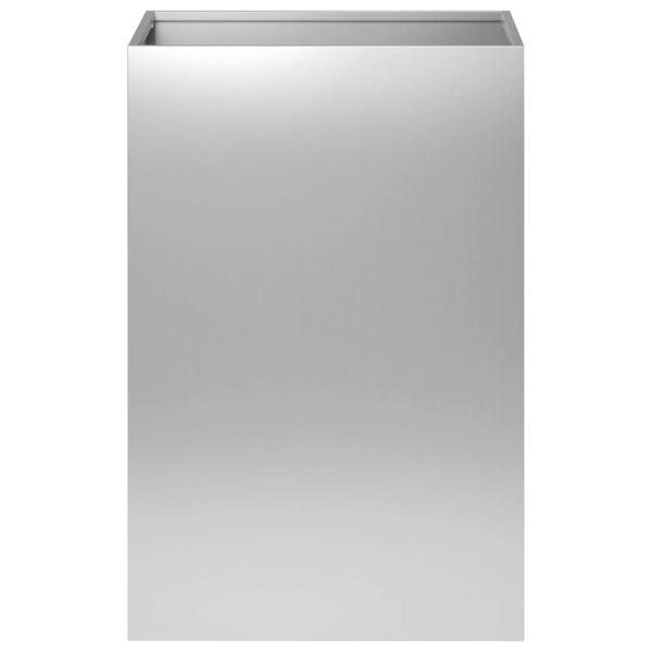 Garten-Pflanzgefäß Silber 40 x 40 x 60 cm Verzinkter Stahl