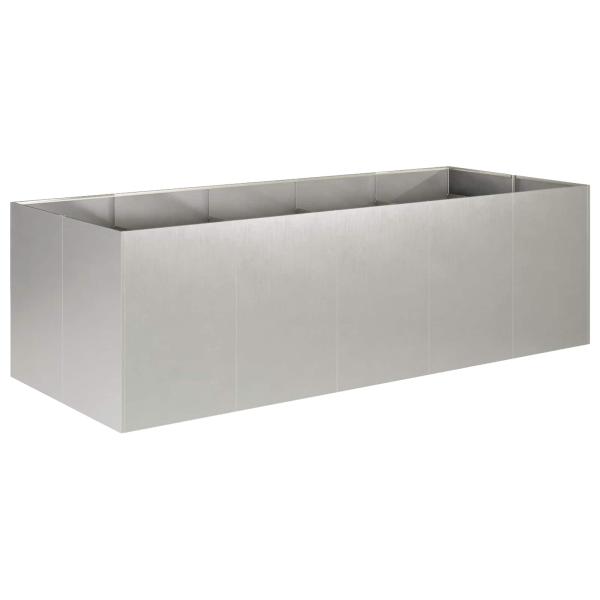 Garten-Pflanzgefäß Silber 200 x 80 x 60 cm Edelstahl