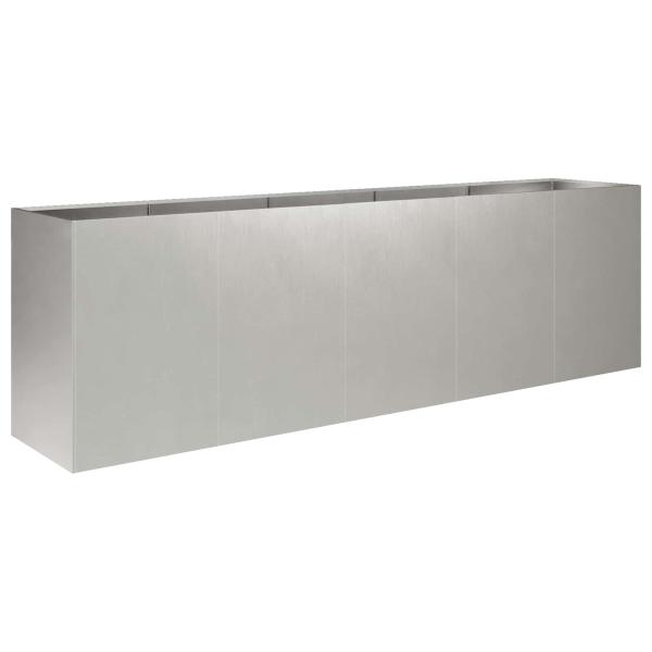 Garten-Pflanzgefäß Silber 200 x 40 x 60 cm Edelstahl