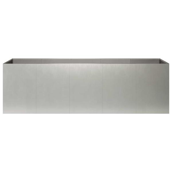 Garten-Pflanzgefäß Silber 200 x 40 x 60 cm Edelstahl