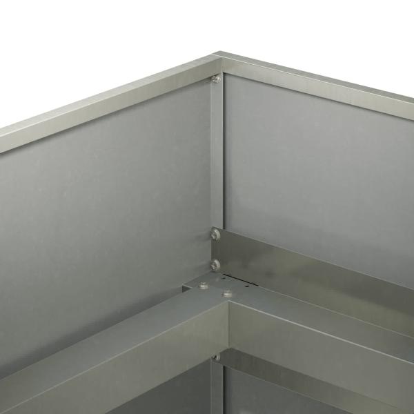 Garten-Pflanzgefäß Silber 200 x 40 x 60 cm Edelstahl