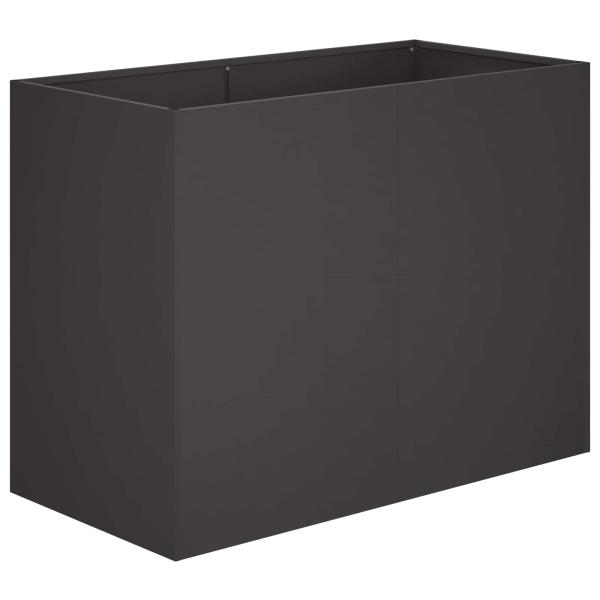 Garten-Pflanzgefäß Schwarz 80 x 40 x 60 cm Kaltgewalzter Stahl